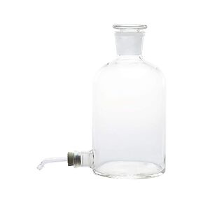10L Borosilicate Glass Aspirator Bottle with Outlet for Tubing and Ground Stopper - 10000ml Laboratory Equipment in Saudi Arabia