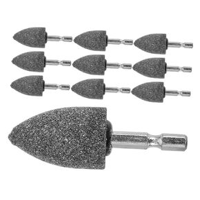 Healifty 10pcs 25mm Cone-Shaped Grinding Stones with Hex Shank for Rotary Tools Drill Polishing and Sharpening Wheel Abrasive Mounted Points for DIY Crafting Maintenance in Kuwait