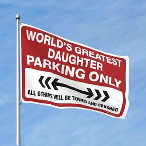 College Dorm Posters for Guys World's Greatest Daughter Parking Only Flag Vintage Bar Decor Decor for Man Cave(152X244CM) in Saudi Arabia