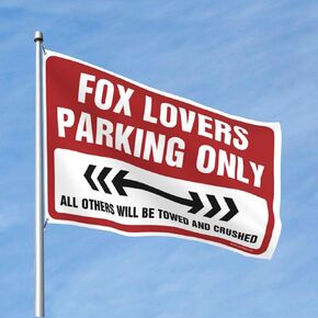 College Dorm Posters for Guys Fox Lovers Parking Only Flag Vintage Bar Decor Decor for Man Cave(120X180CM) in Saudi Arabia