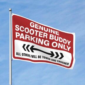 College Dorm Posters for Guys Genuine Scooter Buddy Parking Only Flag Vintage Bar Decor Decor for Man Cave(152X244CM) in Saudi Arabia