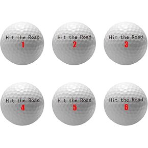 Hit The Road Golf Ball Gift Set, Pack of 6, 3 Piece Construction in Kuwait