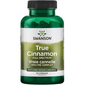 Swanson Full Spectrum True Cinnamon - Herbal Supplement - (120 Capsules, 300mg Each) in Kuwait