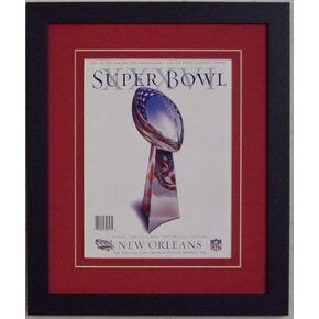 Sports Program, Super Bowl Program, and Magazine Frame - Red Matting, Black frame in Saudi Arabia
