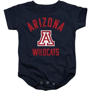 University of Arizona Official One Color Wildcats Logo Unisex Infant Snap Suit for Baby, Navy, Medium (12 Months) in Kuwait