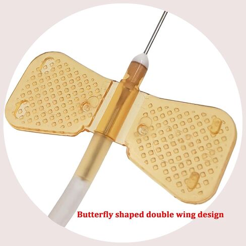 Veterinary Infusion Needles with Catheter, 25G Butterfly IV Needles for Dogs and Cats, Sterile Disposable Winged Infusion Set with Luer Lock Adapter, 50pcs/Pack in Saudi Arabia