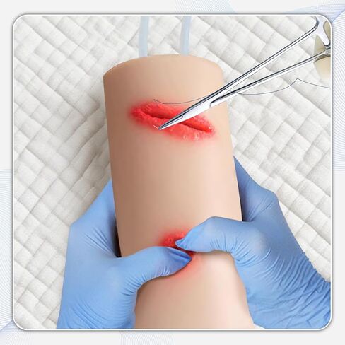 مجموعة تدريب تعبئة الجروح، جهاز محاكاة لوقف النزيف والتحكم في النزيف، نموذج تدريب على التمزق والعاصبة، مدرب العناية بالجروح من السيليكون للتدريب الطبي والعسكري والإسعافات الأولية in Kuwait