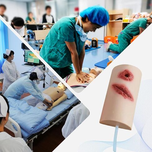مجموعة تدريب تعبئة الجروح، جهاز محاكاة لوقف النزيف والتحكم في النزيف، نموذج تدريب على التمزق والعاصبة، مدرب العناية بالجروح من السيليكون للتدريب الطبي والعسكري والإسعافات الأولية in Kuwait