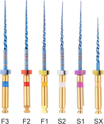 6Pcs/Pack Endo Files Heat Activated Rotary Niti File System SX-F3 Engine Use Blue Reciprocating Files Endodontic Accessories (31mm) in Saudi Arabia