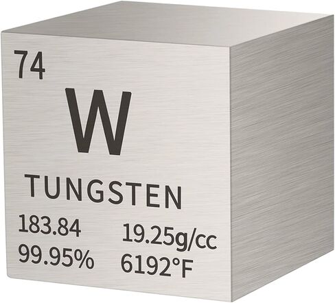 Pure Tungsten Metal Cube Element Collection Block, Periodic Table Display For Desk Or Office, Atomic Number 74 W, Precision Crafted 99.95% High Purity, 0.4 In Science Decoration in Saudi Arabia