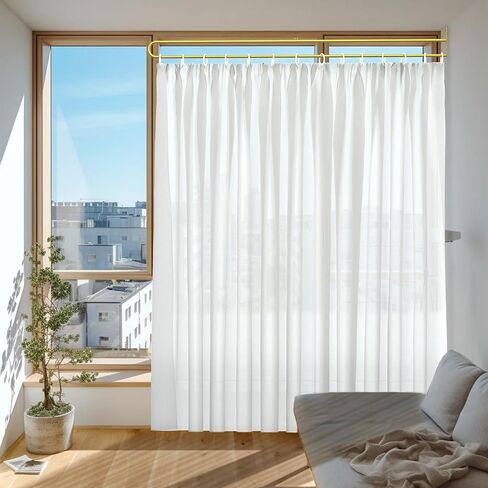 Privacy Curtains for Room Divider, Metal Support Wall Mounted Privacy Curtain, U-Shape Portable Room Divider Curtains for Fitting Room Beauty Salon Bedroom and Hospital,1 Panel, 8.53ft (White) in Saudi Arabia