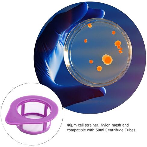 40μm Nylon Strainer with Pp Handle, Scientific Filtration Tool for Cell Filtering and Experiment Use, Purple Fine Net Scientific Accessory in Saudi Arabia