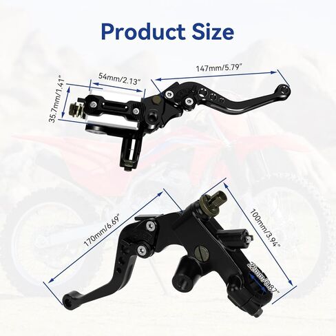 SHIQlNHA CNC مجموعة القابض ورافعة الفرامل للدراجة النارية متوافقة مع 110cc 125cc 150cc 250cc Hawk 250 DLX X-PRO Apollo CRF230F KLX300 250R Lifan KPX 250 Pit Dirt Bike Parts مع أسطوانة الفرامل الرئيسية in Kuwait