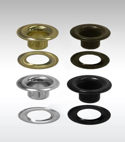 Micron #00 Sheet Metal Grommets and Plain Washers, Outdoor Durability, Heavy Duty, Reliable, Military Black Plated, 3/16" (144 Sets) in Saudi Arabia