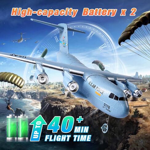 طائرة RC 4CH، طائرة RC يمكنها الإقلاع عموديًا، طائرة F-22 للتحكم عن بعد مع نظام تثبيت Xpilot والألعاب البهلوانية، طائرة تحكم عن بعد للخبراء البالغين والأطفال والأولاد in Kuwait