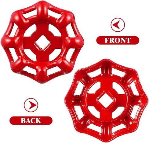 ULTECHNOVO Spigot Handles, 10pcs Metal Outside Faucet Round Wheel Handle Square Broach Cast Iron Faucet Hose Bibb Wheel Valve Replacement Shutoff Valve in Saudi Arabia