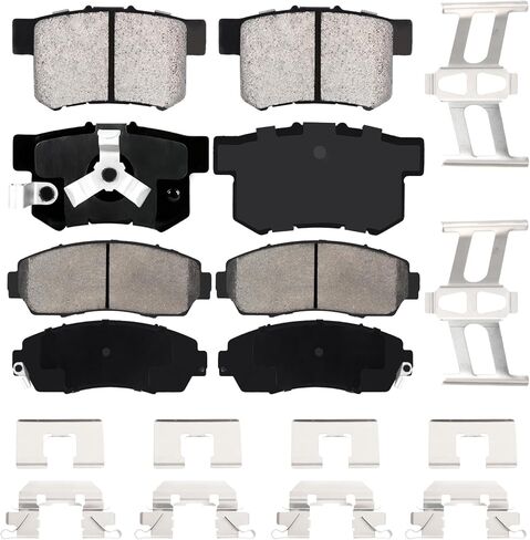 مجموعة وسادات فرامل قرص السيراميك الفاخرة الأمامية تناسب Chevy Express 1500 96-02، لـ Blazer 92-94، لـ C1500 C2500 90-99، لـ Astro 90-02، لـ Cadillac Escalade 99-00، 4pcs-D369 (مع الأجهزة) in Kuwait