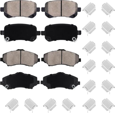 مجموعة وسادات فرامل قرص السيراميك الفاخرة الأمامية تناسب Chevy Express 1500 96-02، لـ Blazer 92-94، لـ C1500 C2500 90-99، لـ Astro 90-02، لـ Cadillac Escalade 99-00، 4pcs-D369 (مع الأجهزة) in Kuwait