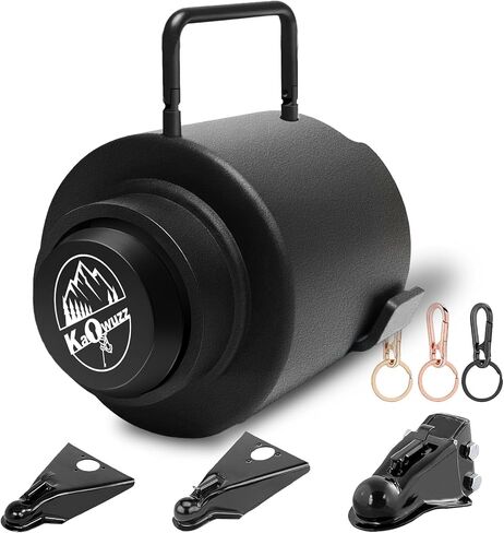 Trailer Lock, Heavy Duty Trailer Ball Lock Fits 2 5/16-Inch Couplers, Anti-Theft, Anti-Smashing, Secures Safety Chains, Solid Steel Towing Hitch Accessories for RV, Cargo, Boat (with Handle) in Saudi Arabia