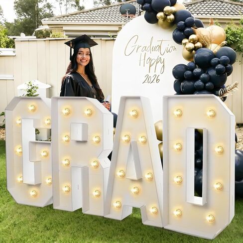 2026 Graduation Decorations - 2.3FT Large PRE-CUT 2026 Marquee Light Up Numbers Kit - Mosaic Foam Board Sign - Class of 2026 Party Supplies Decor for Kindergarten Preschool High School Christmas Wedding Prom in Saudi Arabia