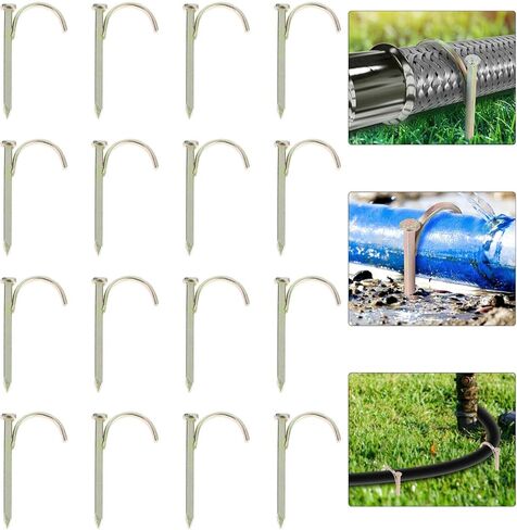 20 قطعة من VALICLUD أوتاد تثبيت أنابيب المياه أوتاد أرضية سميكة لخطافات خرطوم الحديقة وخطاطيف تثبيت المياه لتوجيه الأنابيب الخارجية وتأمينها in Kuwait