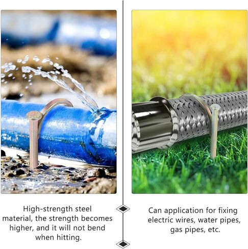 20 قطعة من أنابيب المياه السميكة لتثبيت الأوتاد الأرضية، خطافات مسمار مقاومة للماء 0.52 بوصة لتوجيه خرطوم الحديقة والتركيب الآمن in Kuwait