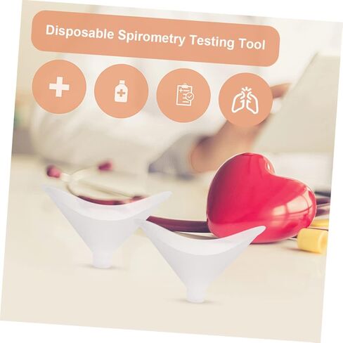 Healifty 2 مجموعات اختبار قدرة الرئة تهب أجزاء الجهاز مادة Pp القدرة الحيوية الفم مدرسة الصحة أداة اختبار 50 قطعة * 2 in Kuwait
