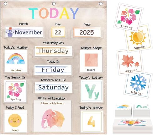 All About Today Calendar Chart,Circle Time Learning Center,Morning Board for Preschool, Educational Weather and Seasons Board, Days Months Learning Chart for Kids,Homeschool Preschool Activities in Saudi Arabia