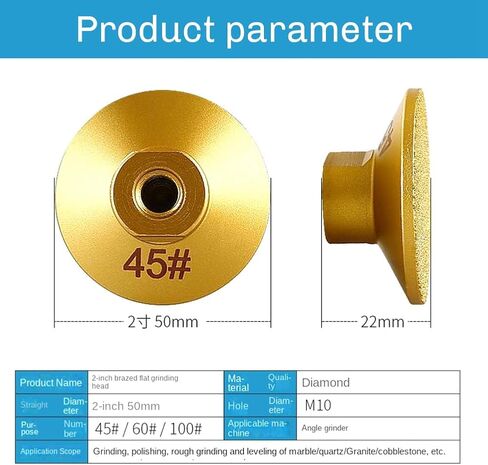 2 قطعة 100 M10 رأس مطحنة مسطحة من النحاس وكفاءة طحن جلخ تلميع حجر الرخام الكوارتز حصوه طحن in Kuwait