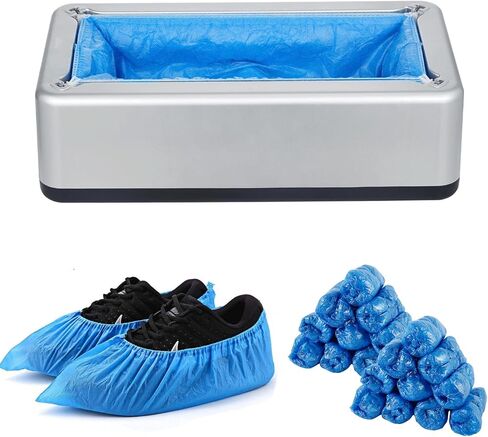 موزع أغطية الأحذية مع 200 غطاء غير قابل للانزلاق للاستعمال مرة واحدة، آلة تغطية الأحذية الأوتوماتيكية للمنزل، تصميم بدون استخدام اليدين، يناسب معظم الأحجام، مثالي للمنزل والمكتب وحماية الأرضيات in Kuwait