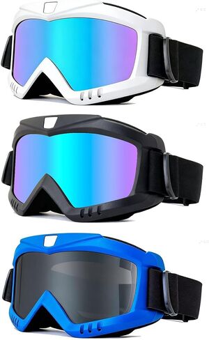 Dirt Bike Goggles 3 Pack Motorcycle Riding ATV Ski Goggles Windproof and Dustproof Glasses in Saudi Arabia