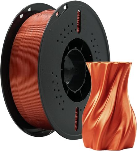 PLA Silk 3D Printer Filament 1.75mm 1KG(2.2lbs), Jucoole, High Precision, Strong Toughness, Odorless, Better Flow, Moisture Proof 3D Printing PLA Silk Filament, for FDM Printers (Red Bronze) in Saudi Arabia