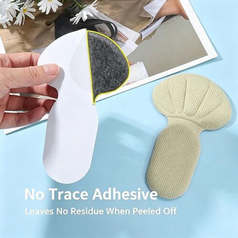 Sponge Heel Cushion Heel Grips Shoes Pads, 2 Pair Self-Adhesive Heel Cushion Inserts for Shoe Too Big, Thick Back Insoles Shoe Liners Heel Protectors (Apricot) in Saudi Arabia
