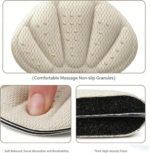 Sponge Heel Cushion Heel Grips Shoes Pads, 2 Pair Self-Adhesive Heel Cushion Inserts for Shoe Too Big, Thick Back Insoles Shoe Liners Heel Protectors (Apricot) in Saudi Arabia