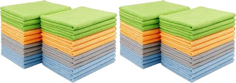AIDEA Microfiber Cleaning Cloth 150 Pack, Microfiber Towels for Cars, Soft & Absorbent Cleaning Rags, Premium Lint Free Shop Towels for House, Kitchen, Car, 12inx16in in Saudi Arabia