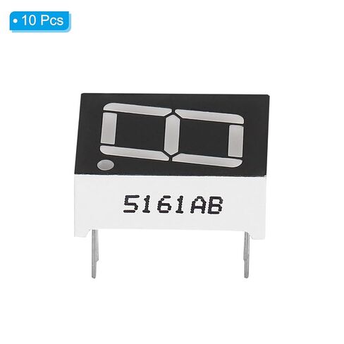أنبوب رقمي بشاشة LED عامة، 10 عبوات 7 شرائح 10 دبوس 1 بت 0.5 بوصة × 0.7 بوصة × 0.3 بوصة وحدة عرض LED كاثود مشترك 3.3 فولت للوحة القيادة الإلكترونية، أزرق in Saudi Arabia