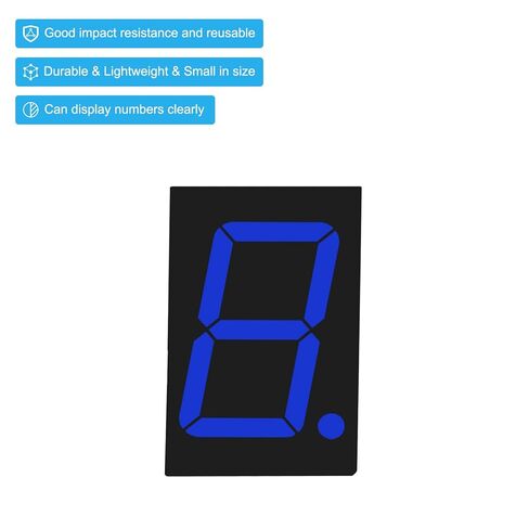 أنبوب رقمي بشاشة LED عامة، 10 عبوات 7 شرائح 10 دبوس 1 بت 0.5 بوصة × 0.7 بوصة × 0.3 بوصة وحدة عرض LED كاثود مشترك 3.3 فولت للوحة القيادة الإلكترونية، أزرق in Saudi Arabia