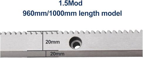 1pcs 1.5 Modulus Helical Rack Gear 960mm/1000mm - Premium Steel for Cutting Machines & Router Tools(960mm) in Saudi Arabia