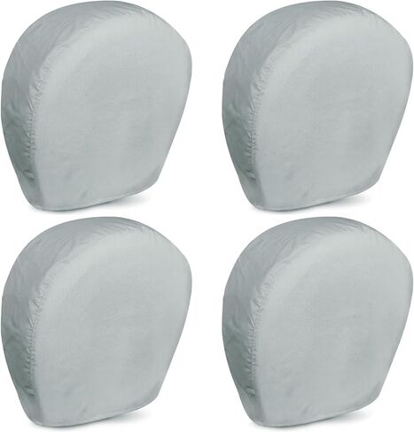 WSSROGY 4 Pack Tire Covers, Waterproof Anti-UV Tough Wheel Covers Protector for RV SUV Truck Trailer Camper, Fits Tire Diameters 26-28.75 inches, Gray in Saudi Arabia