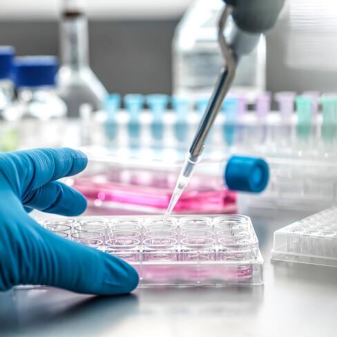 ibasenice 24-Well Cell Culture Plate with Lids Medical Grade Plastic 4.92X3.34X0.78 Inch Laboratory Tissue Culture Plate for Cell Growth Testing and Sample Analysis in Saudi Arabia
