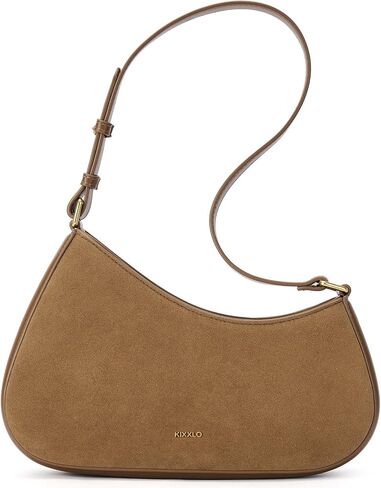 Shoulder Bag for Women, Small Cute Purse Leather Handbag, Trendy Crescent Clutch with Zipper Little Lightweight Going Out Bag in Saudi Arabia