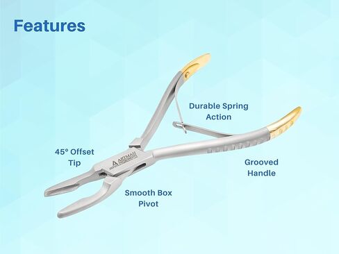 ARTMAN INSTRUMENTS Bone Rongeur 45 Degree Curved 6 Inch Blumenthal Surgical Dental Instruments with Gold Plated Handle in Saudi Arabia