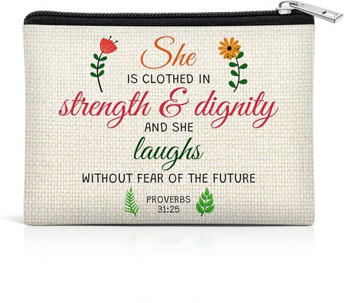 Christian Gift for Women Faith Coin Purse Daily Encouragement Religious Gifts for Her Pocket Cosmetic Bag Inspirational Gift for Daughter Sister Friend Christmas Birthday Gifts Mini Storage Bag in Saudi Arabia