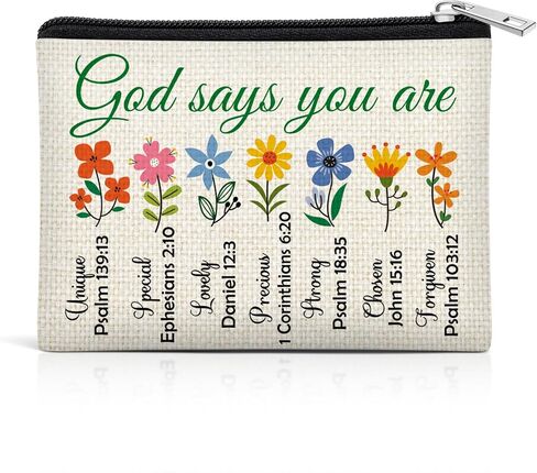 Christian Gift for Women Faith Coin Purse Daily Encouragement Religious Gifts for Her Pocket Cosmetic Bag Inspirational Gift for Daughter Sister Friend Christmas Birthday Gifts Mini Storage Bag in Saudi Arabia