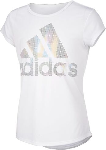 adidas Girls' Short Sleeve Rainbow Scoop Neck Tee T-Shirt in Saudi Arabia