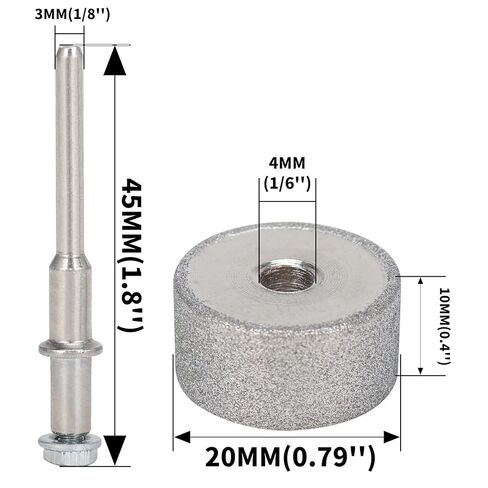 20mm Mini Abrasive Grinding Wheel Diamond Sanding Bits 1/8" Shank Rotary Tool for Wood Metal Stone Grinding 3pcs in Saudi Arabia