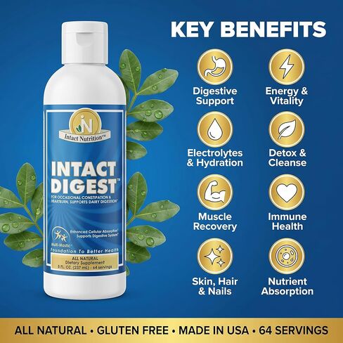 Intact Digest with Nutri-Mastic – Ionic Mineral & Mastic Gum Supplement – Supports Digestion, Nutrient Absorption, Detox, Muscle Cramping, Hydration & Immune Health – 8 fl oz in Saudi Arabia