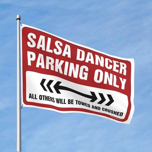 College Dorm Posters for Guys Salsa Dancer Parking Only Flag Vintage Bar Decor Decor for Man Cave(60X90CM) in Saudi Arabia