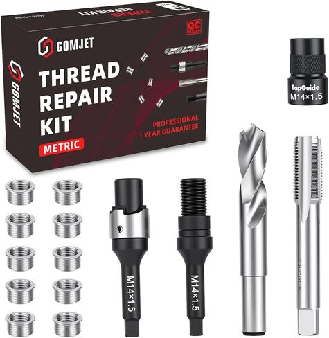 M8X1.0 Metric Thread Repair Kit, with M8X1.0X11.7MM Stainless Steel Insert Qty 10 in Saudi Arabia