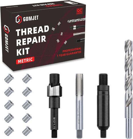 M8X1.0 Metric Thread Repair Kit, with M8X1.0X11.7MM Stainless Steel Insert Qty 10 in Saudi Arabia